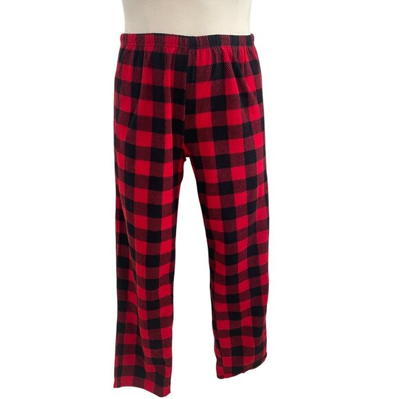 Happy Holidays Pajama Set 1X Buffalo Plaid Christmas Lounge Cozy Soft Winter - Picture 8 of 10